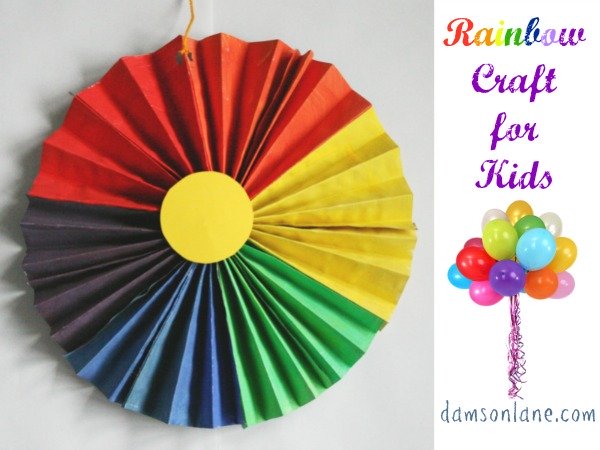 Rainbow Party Fan Craft for Kids