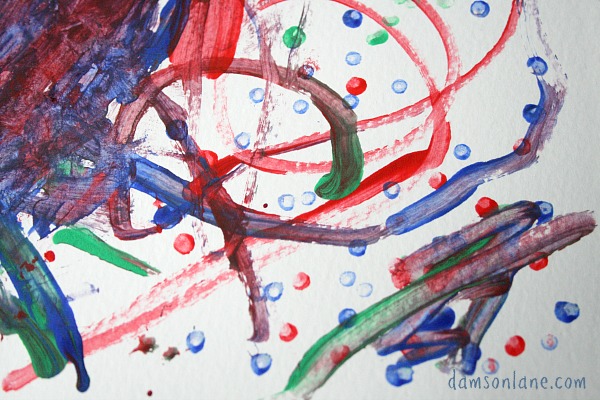 Cotton Bud or Q-Tip Painting inspired by The Dot by Peter H. Reynolds