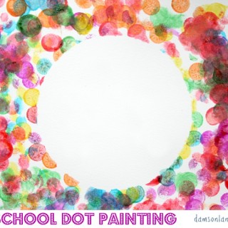 Preschool Dot Painting Activity inspired by The Dot by Peter H. Reynolds