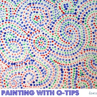 Cotton Bud or Q-Tip Painting inspired by The Dot by Peter H. Reynolds